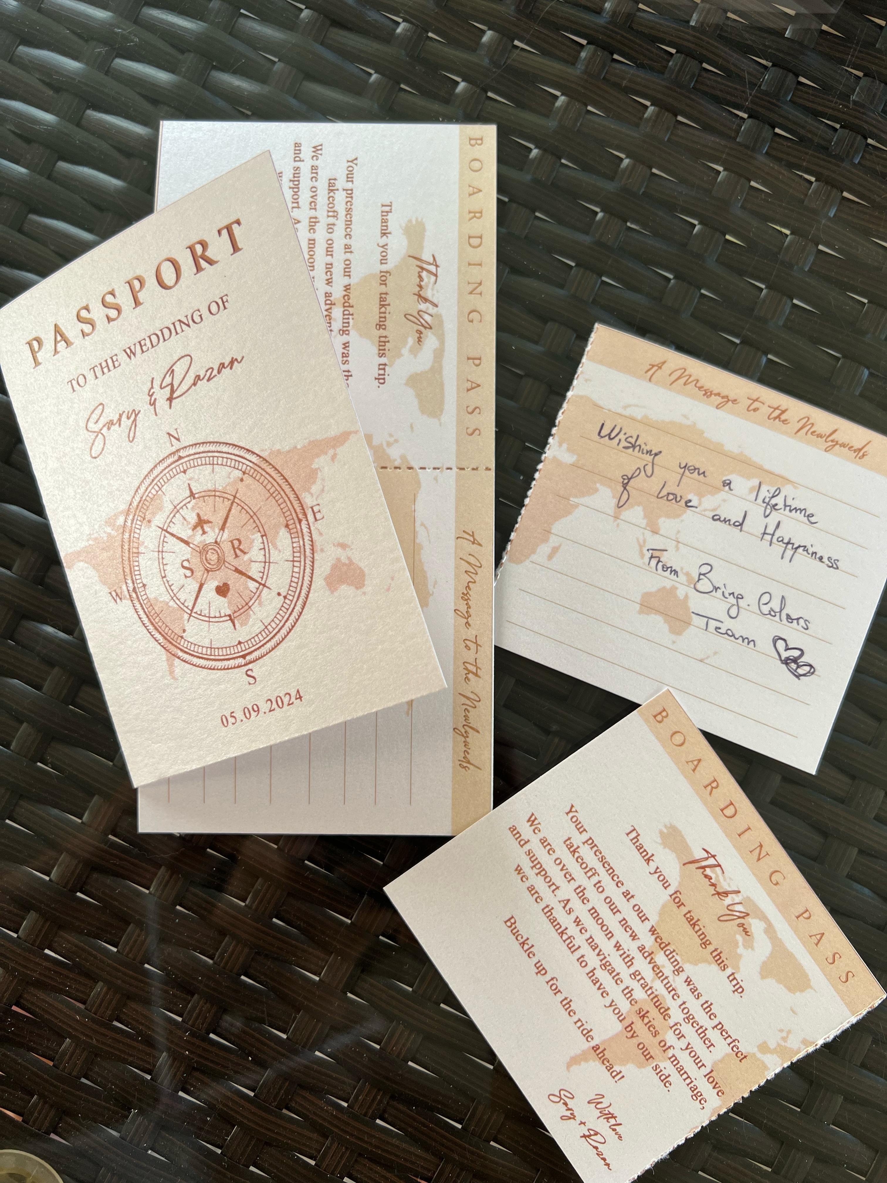 Passport Nude Beige - Wedding Cards
